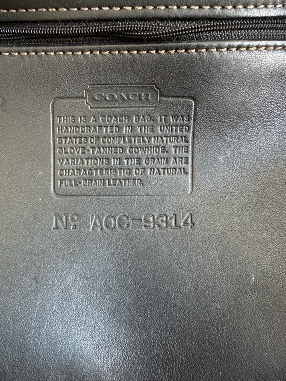 Coach Black Bleeker Book Tote No. 9314 - Picture 3 of 4